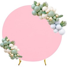 6.6FT Round Spandex Fitted Wedding Arch Cover for Circle Arch Stand, Thick Sp...