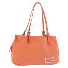 FENDI Borsa Tote Bag Cotone Jersey Arancione Argento Autore 188926