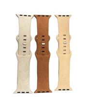 3 Flower Engraved Bands Compatible with Apple Watch Band38,40,41,mm