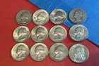 Lot of 12 Washington Quarters – 90% Silver – Mixed Years 1930-1950