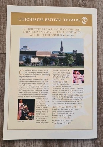 Stomp Theatre Programme at Chichester Festival Theatre 2001 - Picture 2 of 3