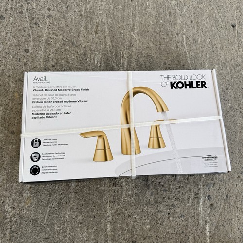 Kohler Avail R33048-4D-2MB Vibrant Brushed Moderne Brass Bathroom Faucet