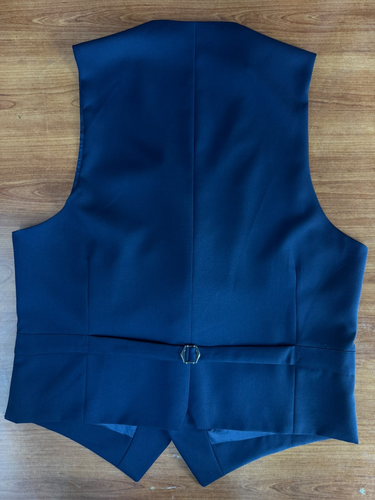 SuitSupply Ferrara 100% Wool blue Waistcoat Vest V-neck Single Breasted US 42R - Picture 10 of 17