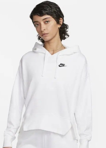 Nike White Medium Club Fleece Women's Oversized Hoodie DV5645-100 - Picture 5 of 5