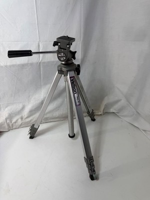 Velbon HG-4 Aluminum Camera Tripod with Pan Tilt Head Vintage Photography Video 