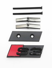 S3 Black Gloss 3D Front Honeycomb Grill Badge Decal Emblem