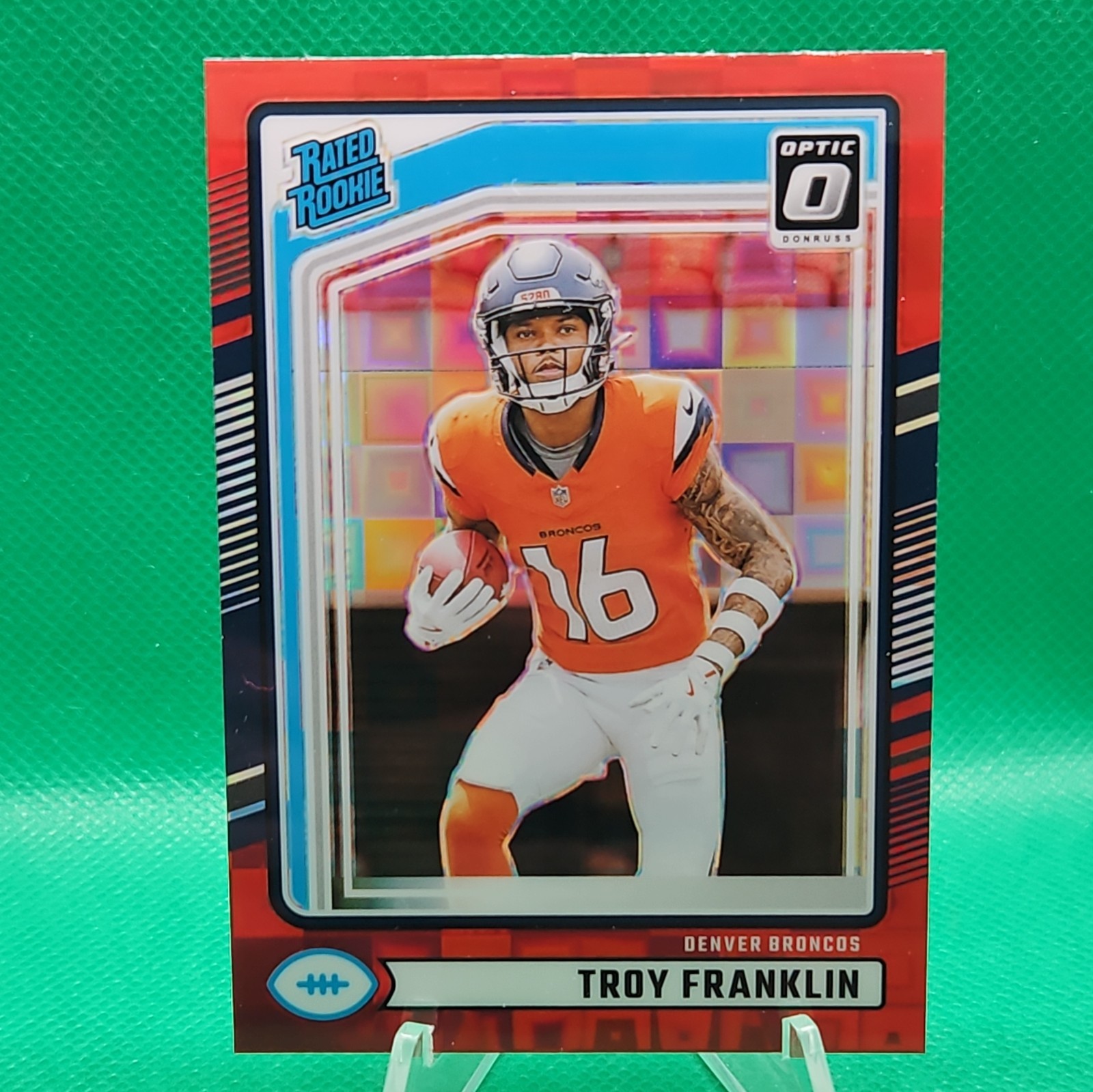 2024 Panini Donruss - Rated Rookie Troy Franklin #338 OptiRed Pandora Prizm (RC)