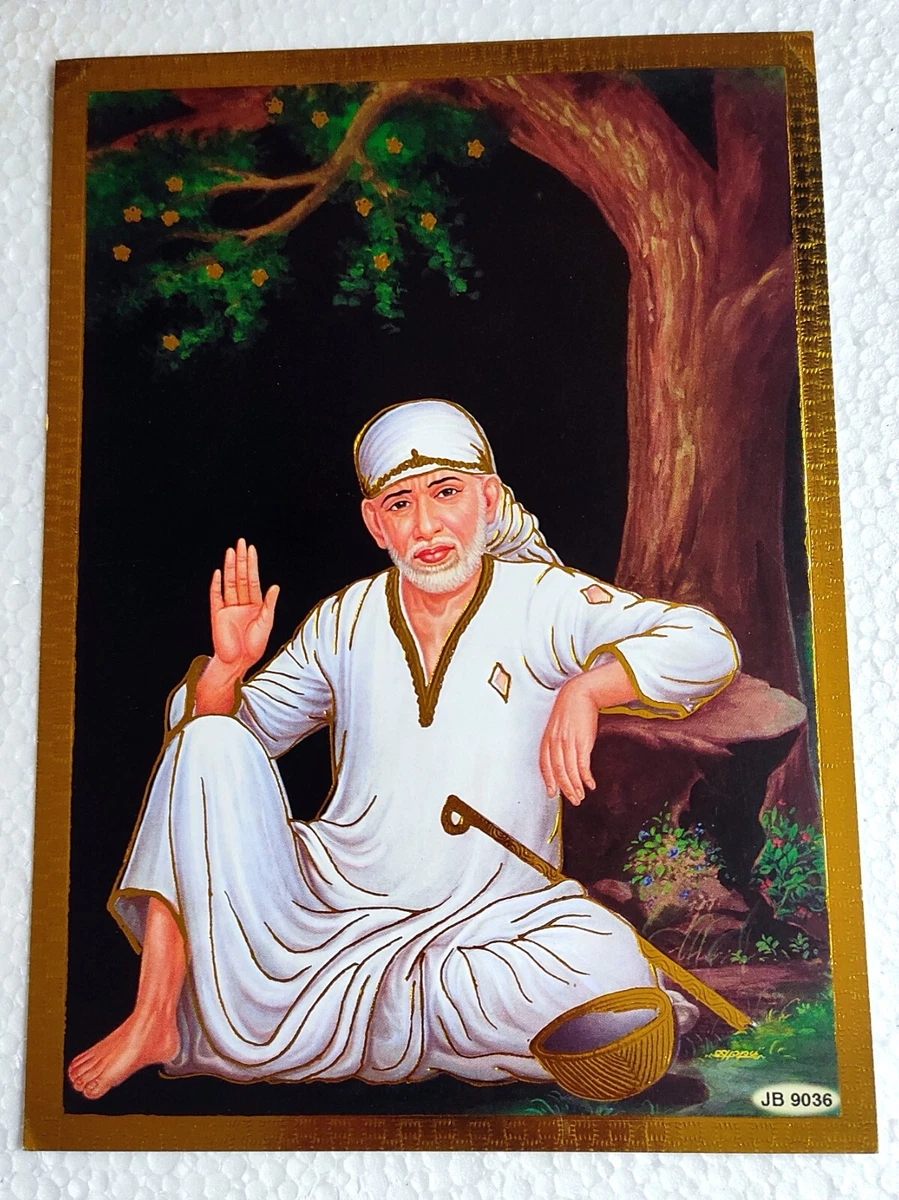 High Quality Paper Poster Hindu Lord Shri Sai Baba Om Sai Ram 5x7 ...