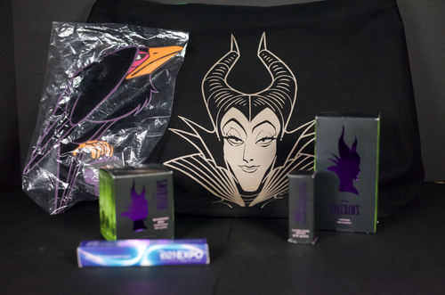 D23 Besame Maleficent Ring Perfume, Lipstick, Nail Polish, Lipgloss, Raven& Tote