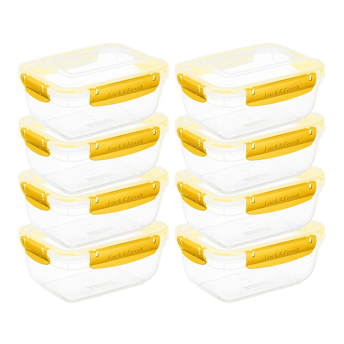 Superio 48 oz Airtight Yellow Food Storage Containers