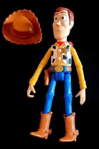 Figura de acción de plástico DISNEY/Pixar 9" WOODY Toy Story; brazos/cabeza posables; sombrero; 2017 - Imagen 3 de 12