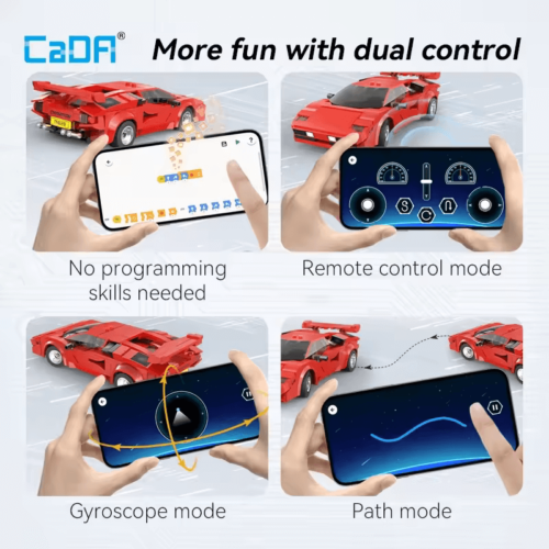 CaDA C51085 Red Shadow Race Car Remote Control 328 pcs - Bild 8 von 9