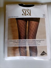 Sisi Tights Model PIED DE POULE Size 2S 50 Denar Black
