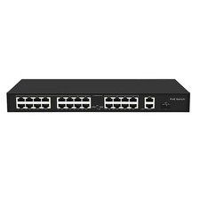 27Port Gigabit Uplink 24 Port 100M PoE Switch ,24CH POE Switch,10.8Gbps,300Watts