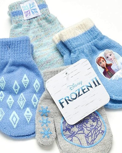Frozen Elsa and Anna Winter Set, Little Girls 4 Pair Mittens or Gloves ,Age 2-7 - Picture 12 of 28