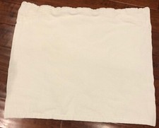 Vintage Ralph Lauren White Ribbed Pillow Sham Button Closure 23" x 27"