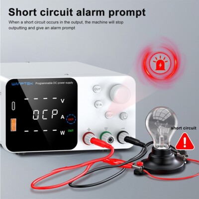 DC Adjustable 0-30/60/120V Lab Programmable Power Supply  Variable Bench Switch