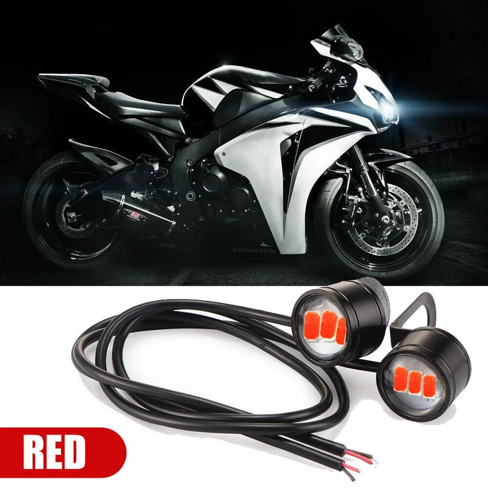 1 Pair Motorcycle Parts Waterproof LED Head Light Fog Driving Light Accessories - Image 4 of 4