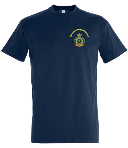 THE ROYAL ENGINEERS EMBROIDERED T-SHIRT - OFFICIAL UK MILITARY SAPPER T-SHIRTS - Picture 2 of 4