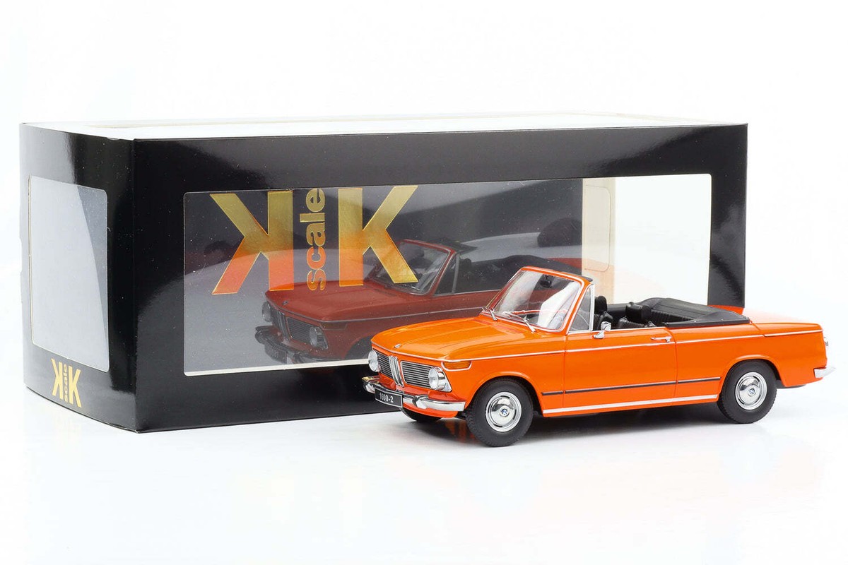 1:18 Bmw 1600-2 Convertible 1968 Roof Removable Orange Kk