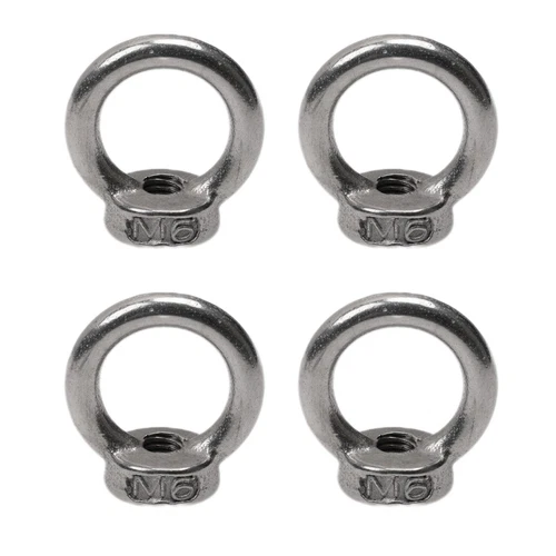 M6 Eye Nut Lifting Ring Shoulder Nuts Threaded Stainless Steel 304 Roof Rack 4x