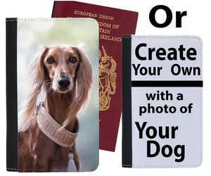 Long Haired Greyhound Dog Passport Holder Dogs Longhaired Grey