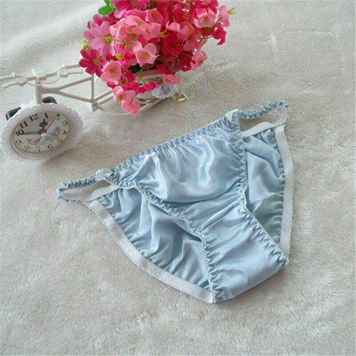 Womens 100% Silk Bow Deco Cute Bikinis T-pants Thongs G-string Underwear M L XL - Picture 6 of 38