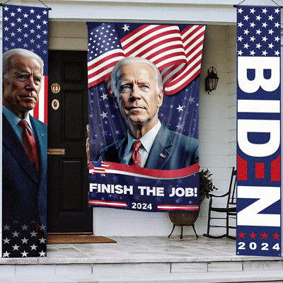 DecorX Biden 2024 Presidential Campaign Banner - Patriotic Political Decoration