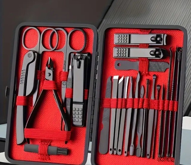 Women  Men Manicure Pedicure Set Finger Toe Nail Clippers Grooming Kit Scissors