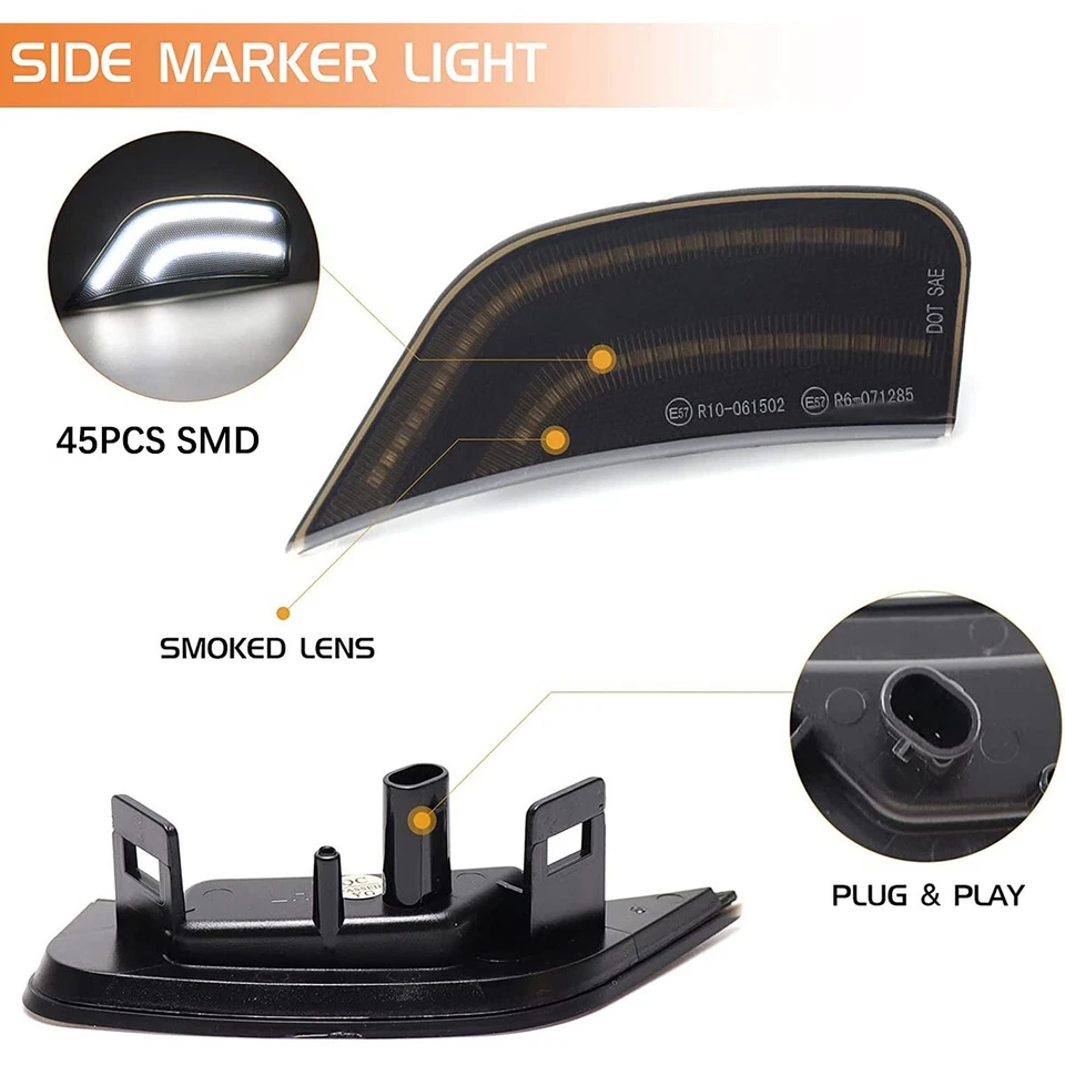 Комплект из пары светодиодных габаритных огней для Cadillac Escalade Suburban GMC Yukon XL 21–23 годов выпуска - Изображение 4 из 4