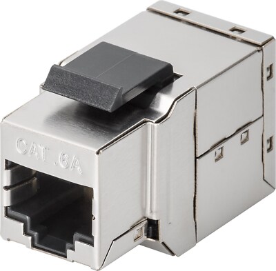 CAT6a KeyStone LAN Verbinder 2*Buchse CAT 6a Modularkupplung Panelmontage Metall