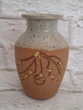 Lester Fudge Wheal Martyn Cornish Vintage Steinzeug gesprenkelt Studiokeramik Vase