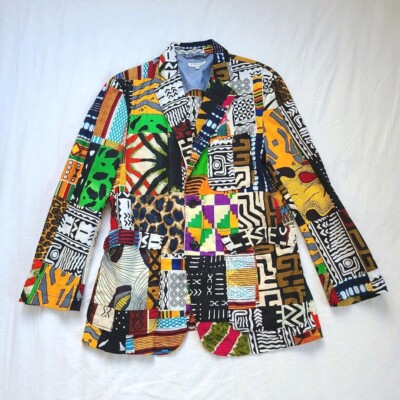 Engineered Garments men's African print patchwork baker Engineered Garments men's African print patchwork baker