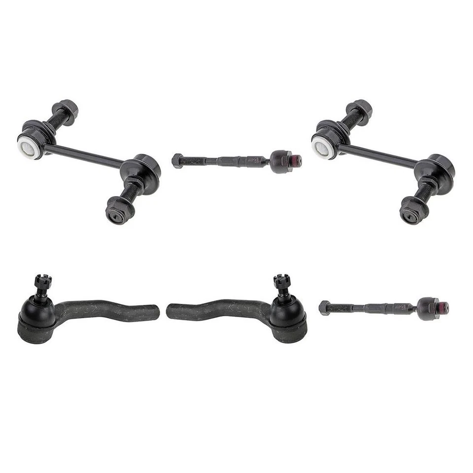 Barra estabilizadora de extremo de barra estabilizadora de dirección delantera Mevotech 6 piezas para Ford Edge 2007 2008 Foto 2 de 4