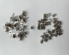Silvertone Pierced Earring post w/nut 18 pr.