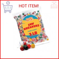 Jaw Breakers Hard Candy, Individually Wrapped, Bulk Pack 3 Pounds About 230 Cou