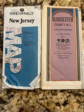 Lot of 2 Maps New Jersey & Gloucester County ...