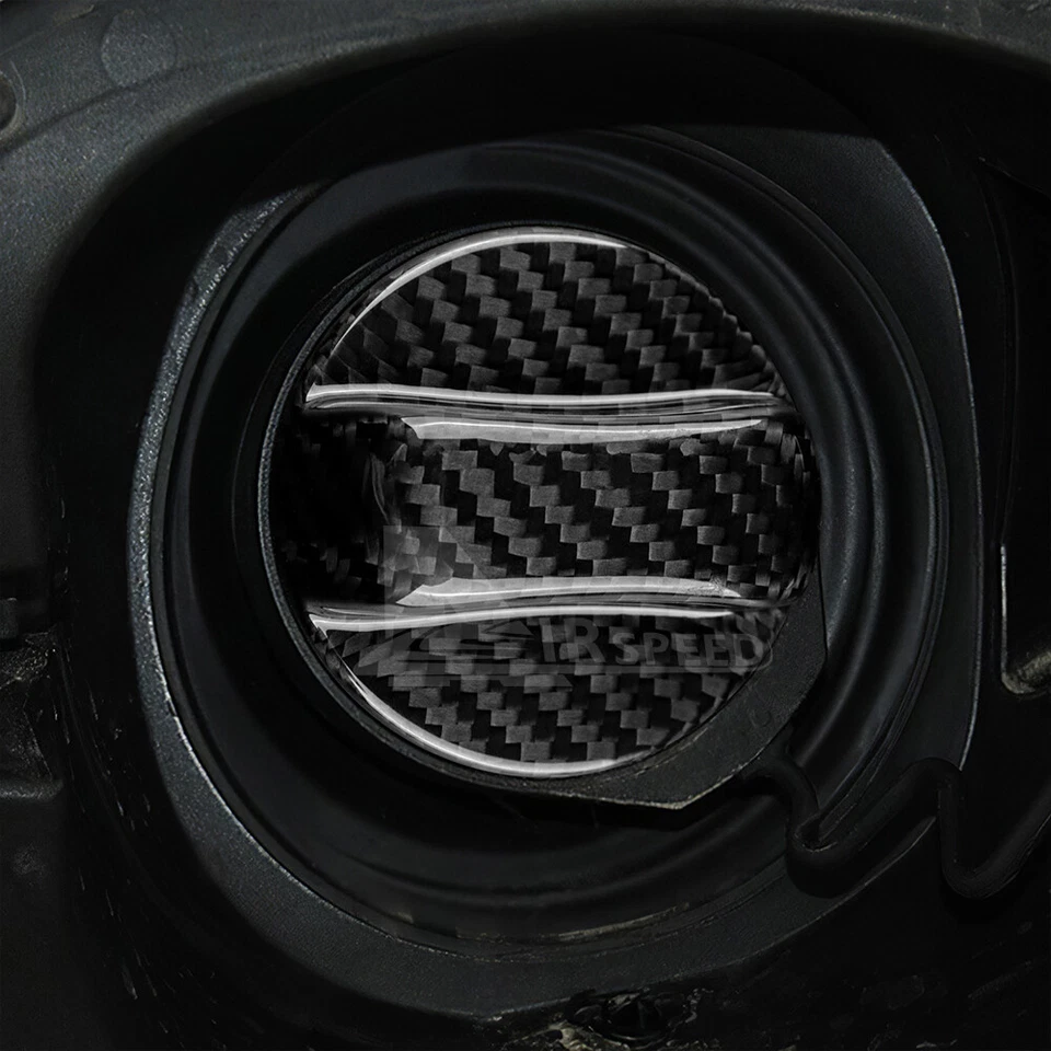 REAL Carbon Fiber Black Fuel Gas Tank Cap Cover For Volvo 444 445 544 7300 740 - Image 4 of 4