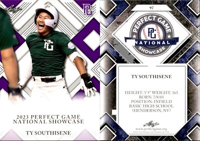 TY SOUTHISENE Rookie 2023 Leaf Perfect Game National Showcase #97 PURPLE