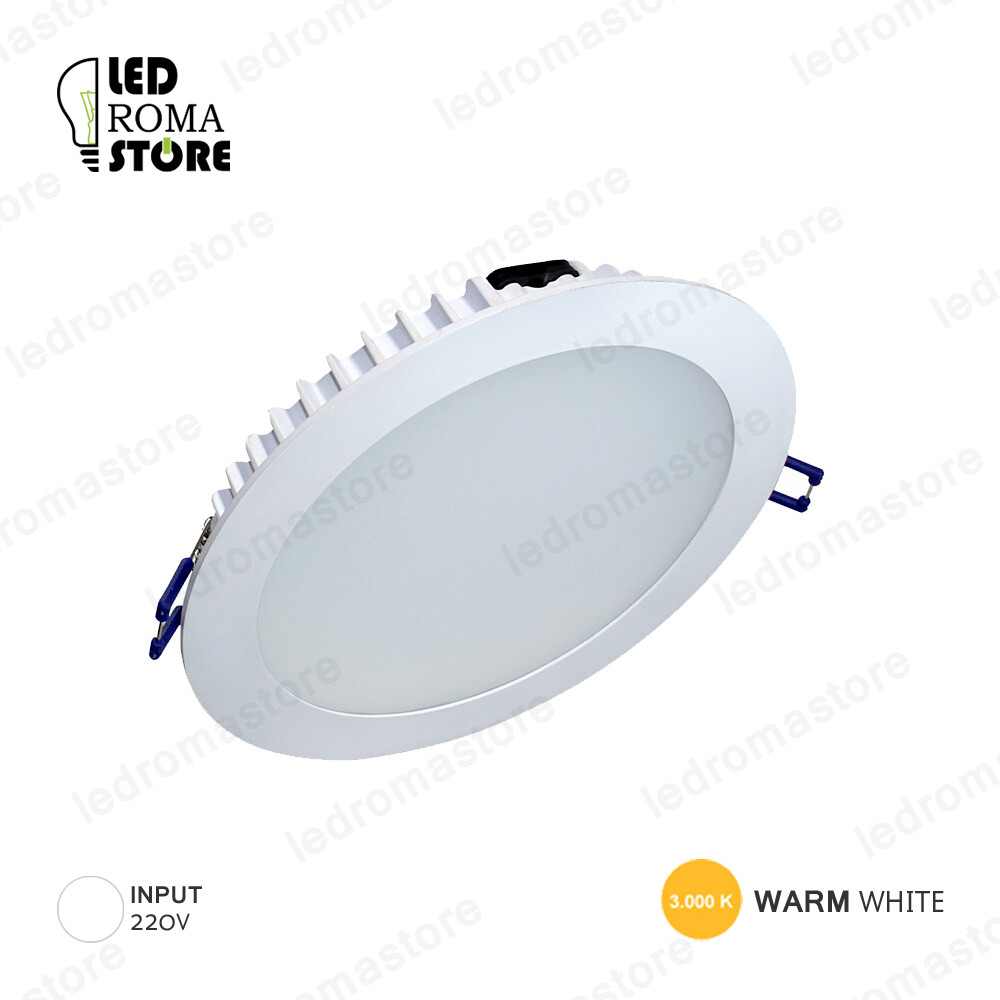 Faretto LED Incasso 8W Tondo Bianco 3000K - Kit Pronto Montaggio
