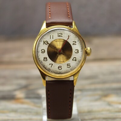 Soviet VOLNA Wostok Precision movement ZENITH Gilded Mens watch USSR 1960 ВОЛНА 