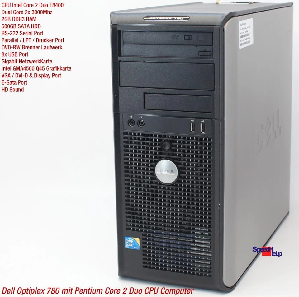 Top PC Ordenador Dell OptiPlex 780 Intel C2D E8400 2GB 500GB Paralelo Win XP - Imagen 2 de 4