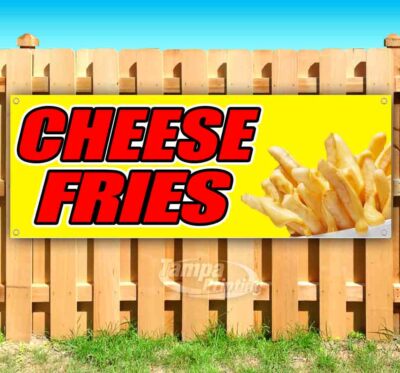 Cheese Fries Advertising Vinyl Banner Flag Sign Many Sizes Available USA