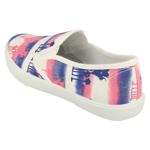 SALE Ladies F80086 textile slip on pumps F80086 by SPOT ON £9.99 - Picture 27 of 41