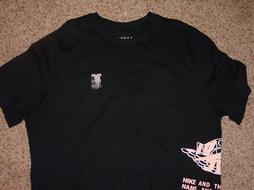 Mens Nike Air Jordan AQ3846-010 Black/Pink Short Sleeve Shirt! Size L - Picture 2 of 11