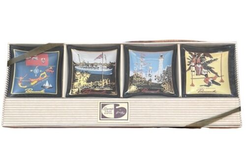 Bandejas de baratijas vintage de recuerdos de viaje de las Bermudas MCM~HOUZE~Bailarina Limbo+~NUEVAS EN CAJA - Imagen 1 de 7