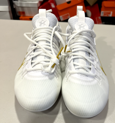 Size 9 Mens- Nike Huarache 9 Elite LAX Low White Metallic  display picture 1