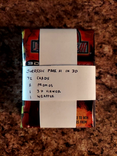 JURASSIC PARK lll COMPLETE TRADING CARD SET 72 CARDS 3D VIEWER PROMOS & WRAPPER - Picture 8 of 8