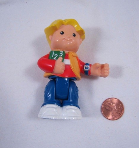 Fisher Price Little People School Boy Eddie In Yellow Freddie Bendable Poseable