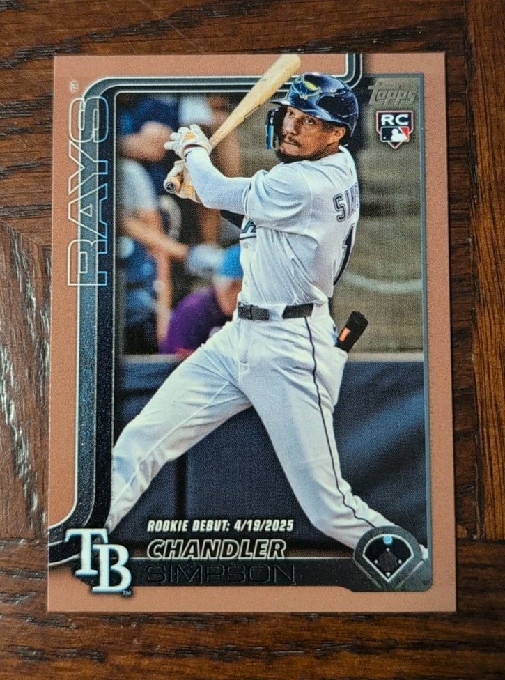 2025 Topps Update - Chandler Simpson #US349 Gold Rookie Debut 1454/2025 (RC)